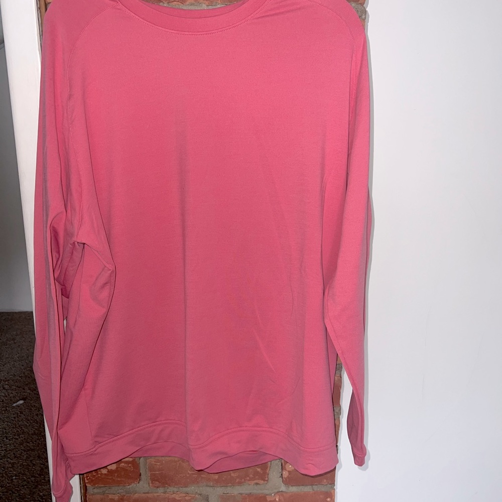 Peter Millar Relaxed Jersey Crew Hot Pink